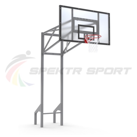 Купить Стойка баскетбольная уличная усиленная со щитом из оргстекла, кольцом и сеткой SP D 413 в Усть-Лабинске 