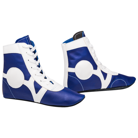 Купить Обувь для самбо SM-0102, кожа, синий Rusco в Усть-Лабинске 